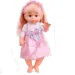 Blonde Haar Puppe mit Kinderwagen, Babyflasche und Essgeschirr.
