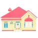 Bluey: Festliches Familienhaus Spielset mit feierlicher Bluey-Figur