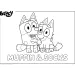 Bluey und Freunde 2-in-1 Maxi-Bodenpuzzle mit 24 Teilen und Malvorlage, 35x25 cm – Lisciani