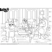 Bluey und Freunde 2-in-1 Maxi-Bodenpuzzle mit 4x48 Teilen und Ausmalbild 35x25cm – Lisciani