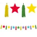 Bunte Sternengirlande mit Quasten