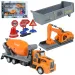 City Truck: Umwandelbarer Schwungrad-Baustellen-Lkw mit Verkehrsschildern 19cm