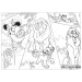 Der König der Löwen 2-in-1 Maxi Puzzle 4x48 Teile und Malbuch 35x25 cm – Lisciani
