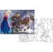 Die Eiskönigin Team 2-in-1 Puzzle mit 108 Teilen und Malbuch 70x50cm – Lisciani