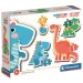 Dinosaurier 4-in-1 Baby-Puzzle 2-3-4-5 Stück - Clementoni