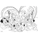 Disney 101 Dalmatiner 2-in-1 Maxi Puzzle mit 24 Teilen und Malset 70x50cm - Lisciani