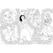 Disney Prinzessinnen 2-in-1 Maxi Puzzle 2x60 Teile und Malbuch 50x35cm – Lisciani