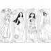 Disney Prinzessinnen 2-in-1 Maxi Puzzle 2x60 Teile und Malbuch 50x35cm – Lisciani