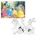 Disney Prinzessinnen 2-in-1 Puzzle mit 108 Teilen und Malvorlage 70x50cm – Lisciani