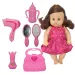 Dorina braunhaarige 36 cm große Puppe, die pinkelt, mit Friseurset, Zubehör und Soundeffekten