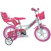 Einhorn rosa-weiß Kinderfahrrad in Größe 12 - Dino Bikes Fahrrad