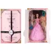 Elegante Modepuppe mit Zubehör in rosa Kleid 30cm