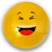 Emoji-Muster-Gummiball in verschiedenen Ausführungen, 23 cm