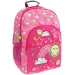 Emoji: Rosa Schultasche mit Smiley-Muster, Rucksack 33x16x45cm