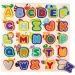 Englisches ABC-Holz-Puzzle-Spiel mit Tieren