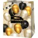 Exklusive Geschenktasche mit Luftballonmuster, große Größe, 27x14x33cm
