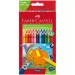 Faber-Castell: Jumbo 24er-Set dreieckige Buntstifte mit Anspitzer