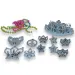 Färbbare glitzernde Schmuck-Schönheitsset mit Tiara und Ohrringen