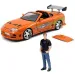 Fast &amp; Furious: Brian Figur und Toyota Supra Automodell 1/24 - Simba Toys