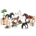 Faunica: 25-teiliges Spielset mit Lipizzaner Pferden - Woodyland