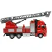 Feuerwehr: Schwungrad-Leiterwagen mit Licht und Ton 19cm
