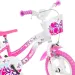 Flappy 12" Kinderfahrrad mit Korb und Puppensitz in Rosa-Weiß - Dino Bikes Fahrrad