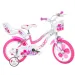 Flappy 14” Kinderfahrrad mit Korb und Puppensitz in Rosa-Weiß – Dino Bikes Fahrrad