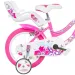 Flappy 14” Kinderfahrrad mit Korb und Puppensitz in Rosa-Weiß – Dino Bikes Fahrrad