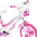 Flappy 14” Kinderfahrrad mit Korb und Puppensitz in Rosa-Weiß – Dino Bikes Fahrrad