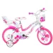 Flappy 16” Kinderfahrrad mit Korb und Puppensitz in Rosa-Weiß – Dino Bikes Fahrrad