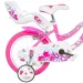 Flappy 16” Kinderfahrrad mit Korb und Puppensitz in Rosa-Weiß – Dino Bikes Fahrrad
