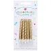 Gedrehte goldfarbene Kerzen 10er-Set