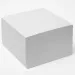 Geklebter Notizblock in Weiß, 500 Blatt, 8,5x8,5x4 cm