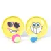 Geschicklichkeitsspiel-Set mit gelbem Catchball und Smiley-Muster
