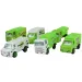 Greening Car: Müllabfuhr-LKWs 6er-Set