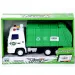 Grüner Müllwagen mit Licht