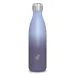 Hellblau-lila doppelwandige Metallflasche 500ml