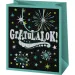 Herzlichen Glückwunsch! Grüne exklusive Geschenktasche in normaler Größe 11x6x15cm.
