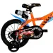 Hot Wheels 14" Kinderfahrrad mit Flaschenhalter und Stützrädern in orange-schwarz – Dino Bikes Fahrrad