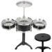 Jazz Drum 4-teiliges Spielzeug-Schlagzeug mit Ständer und Schlagzeughocker