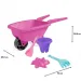 Kleiner Sandkasten-Schubkarre in Rosa mit Zubehör - Wader