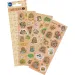 Kreatives Dekorationssticker-Set Capybara, 3 Bögen, 15x10 mm und 12x10 mm