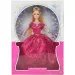 Lange blonde Haarmodepuppe im Abendkleid 29cm
