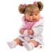 Llorens: Alexandra, 42 cm weinende Puppe mit Schnuller und rosa Bommel-Schal