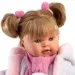 Llorens: Alexandra, 42 cm weinende Puppe mit Schnuller und rosa Bommel-Schal