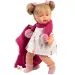 Llorens: Joelle 38 cm große weinende Puppe mit Schnuller in rosa Mantel
