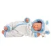 Llorens: Junge Baby Puppe im weichen Pyjama mit Storchmuster, 31 cm