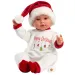 Llorens: Leo 45 cm großes lächelndes Baby in Weihnachts-Pyjama