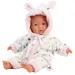 Llorens: Mädchen-Baby-Puppe in weichem Hasenohren-Pyjama 31cm