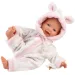 Llorens: Mädchen-Baby-Puppe in weichem Storchmuster-Schlafanzug 31cm